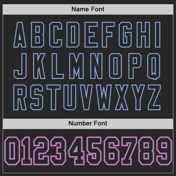 Custom Black Light Blue-Pink Mesh Authentic Football Jersey