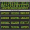 Custom Black Kelly Green-Gold Mesh Authentic Football Jersey