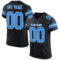 Black2523 Custom Black Powder Blue-White Mesh Authentic Football Jersey