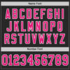Custom Black Hot Pink-White Mesh Authentic Football Jersey