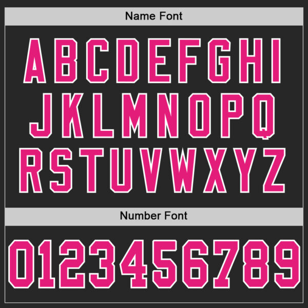Custom Black Hot Pink-White Mesh Authentic Football Jersey
