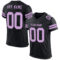 Black2534 Custom Black Light Purple Mesh Authentic Football Jersey