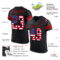 Custom Black USA Flag-Red Mesh Authentic Football Jersey