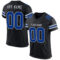 Black2540 Custom Black Royal-Gray Mesh Authentic Football Jersey