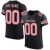 Black2544 Custom Black Medium Pink-Steel Gray Mesh Authentic Football Jersey