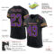 Custom Black Purple-Old Gold Mesh Authentic Football Jersey