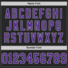 Custom Black Purple-Gray Mesh Authentic Football Jersey