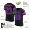 Black2548-1 Custom Black Purple-Pink Mesh Authentic Football Jersey