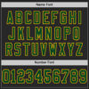 Custom Black Green-Gold Mesh Authentic Football Jersey