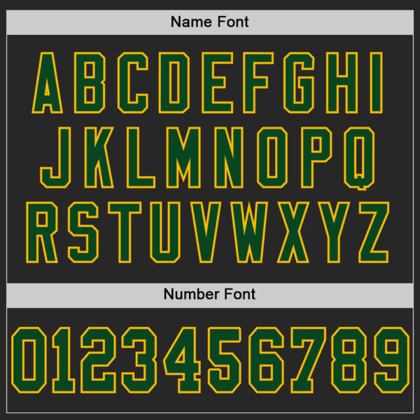 Custom Black Green-Gold Mesh Authentic Football Jersey