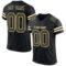Black2550 Custom Black Olive-Cream Mesh Authentic Football Jersey