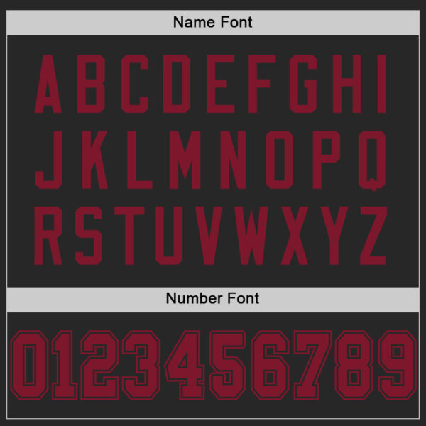 Custom Black Crimson Mesh Authentic Football Jersey