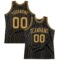 Custom Black Old Gold Pinstripe Old Gold Authentic Basketball Jersey