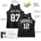 Custom Black Gray Pinstripe White Authentic Basketball Jersey