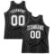 Custom Black Gray Pinstripe White Authentic Basketball Jersey