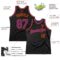 Custom Black Purple-Orange Authentic Throwback Basketball Jersey
