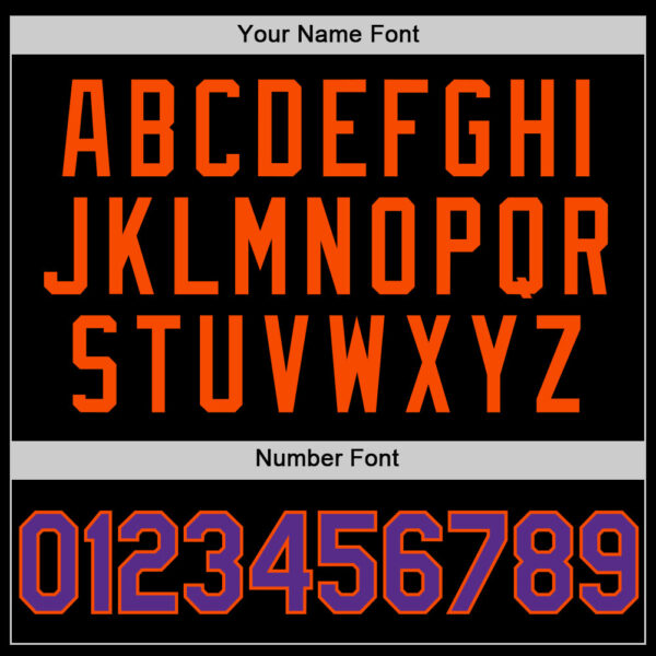 Custom Black Purple-Orange Authentic Throwback Basketball Jersey