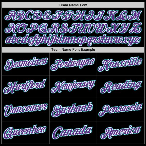 Custom Black Teal-Purple Authentic Throwback Basketball Jersey