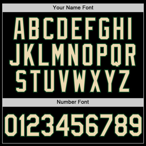 Custom Black Cream Green-Royal Authentic Throwback Basketball Jersey