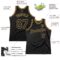 Custom Black Old Gold Authentic Throwback Basketball Jersey