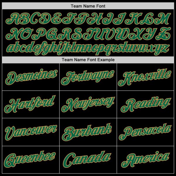 Custom Black Kelly Green-Old Gold Authentic Throwback Basketball Jersey