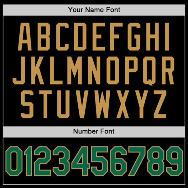 Custom Black Kelly Green-Old Gold Authentic Throwback Basketball Jersey