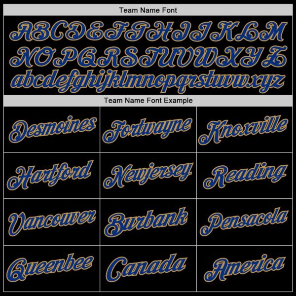 Custom Black Royal-Old Gold Authentic Throwback Basketball Jersey