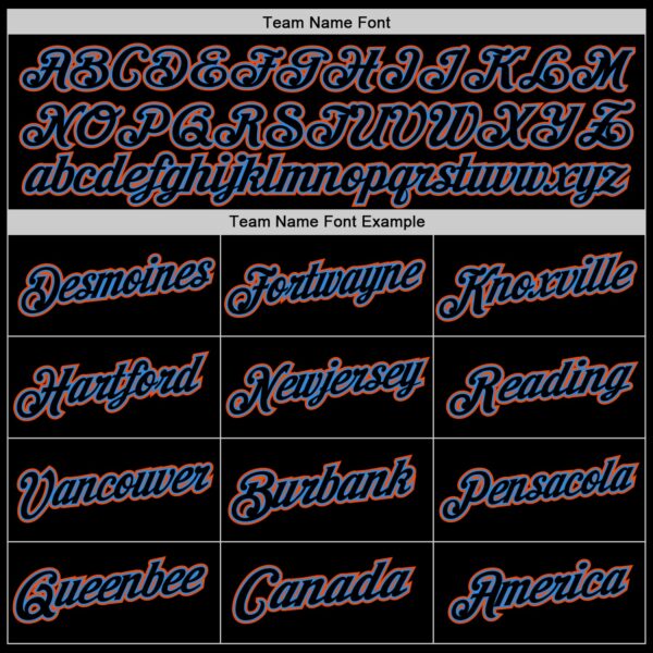 Custom Black Powder Blue-Orange Authentic Throwback Basketball Jersey