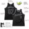 Custom Black Gray Authentic Throwback Basketball Jersey