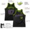 Custom Black Purple-Neon Green Authentic Throwback Basketball Jersey