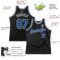 Custom Black Royal-White Authentic Throwback Basketball Jersey