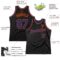 Custom Black Royal-Orange Authentic Throwback Basketball Jersey