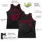Custom Black Maroon Authentic Throwback Basketball Jersey