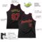 Custom Black Maroon-Old Gold Authentic Throwback Basketball Jersey