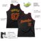 Custom Black Maroon-Gold Authentic Throwback Basketball Jersey