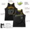 Custom Black Royal-Gold Authentic Throwback Basketball Jersey