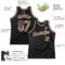 Custom Black Vintage USA Flag-Cream Authentic Throwback Basketball Jersey
