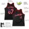 Custom Black USA Flag-Red Authentic Throwback Basketball Jersey