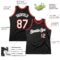 Custom Black White-Red Authentic Throwback Basketball Jersey