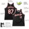 Custom Black White-Red Authentic Throwback Basketball Jersey