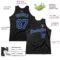 Custom Black Royal-Gray Authentic Throwback Basketball Jersey