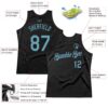 Custom Black Shadow Blue Authentic Throwback Basketball Jersey