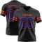 Black2912 Custom Black Royal-Orange Authentic Football Jersey