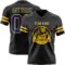 Black2913-1 Custom Black Royal-Yellow Authentic Football Jersey