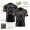 Black2913-2 Custom Black Royal-Yellow Authentic Football Jersey