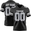 Custom Black Gray-White Authentic Football Jersey