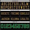 Custom Black Kelly Green-Old Gold Authentic Football Jersey