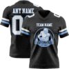 Custom Black White-Light Blue Authentic Football Jersey