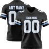Custom Black White-Light Blue Authentic Football Jersey