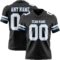 Black2937 Custom Black White-Light Blue Authentic Football Jersey